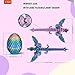 PETBSNVB 3D Printed Dragon with Wings in Egg Easter Basket Stuffers Crystal Dragon Surprise in Eggs Articulated Dragon Dragon Fidget Toy Home Office Decor Executive Desk Toy Laser Purple - Image 4