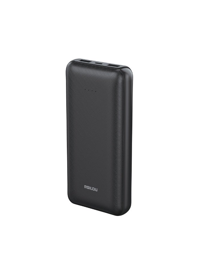 RSILOU R1004 20000mAh Dual-Port Fast Charging Power Bank – Dual USB Output, Type-C Input, Intelligent Protection, Airline-Friendly Portable Charger - Image 2