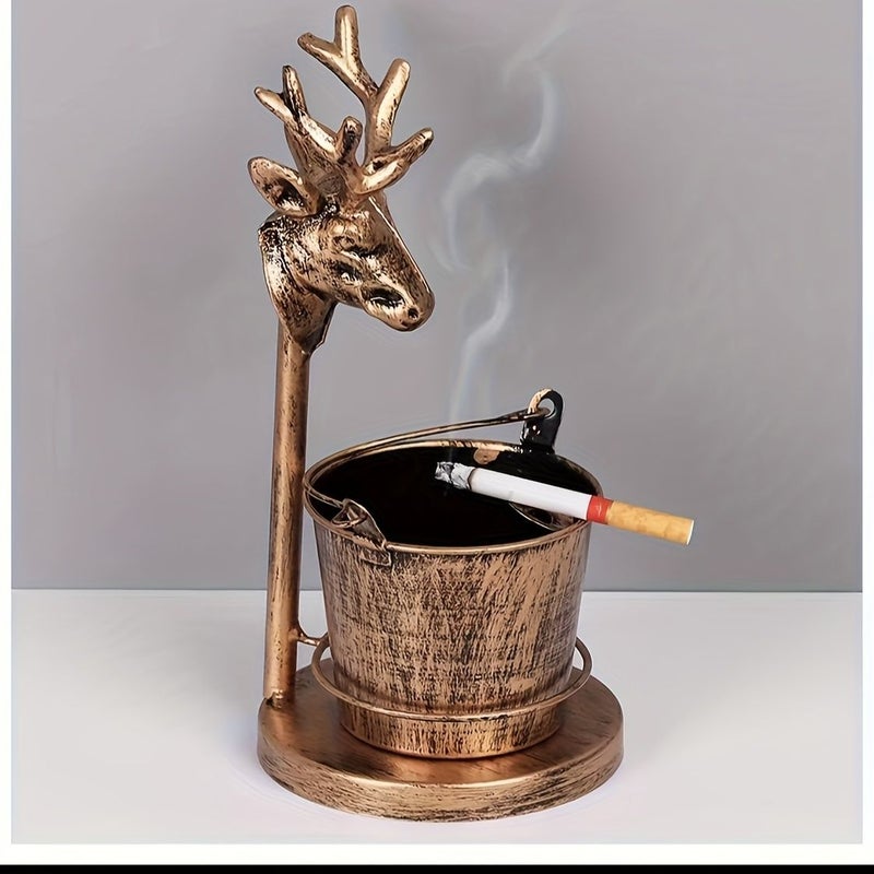 1pc Metal Bird Ashtray Retro Large Creative Decorative Ashtray With Anti Flying Ash For Home Living Room Office Decor Gift - Image 4