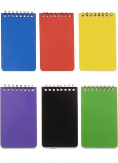 Small Notebooks, 6 Pack Pocket Spiral Notepads Little Mini Notebook for Home Office Accessories, 75 Sheets Per Notebook(3x5 inch/12.7×7.6 cm)