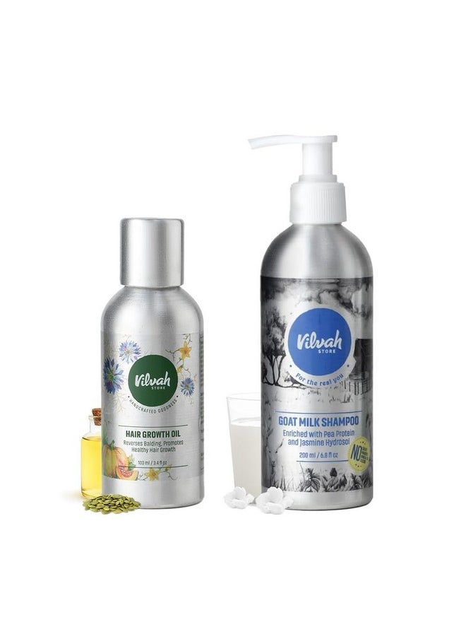vilvah STORE - vilvah STORE Hair Strengthening Combo, 300Ml, 400 Grams - Image 1