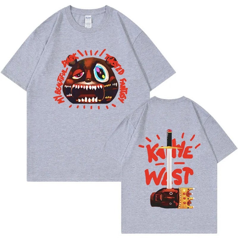 Rapper Kanye West T Shirt Music Album Graduation Graphic T-Shirts - Image 1