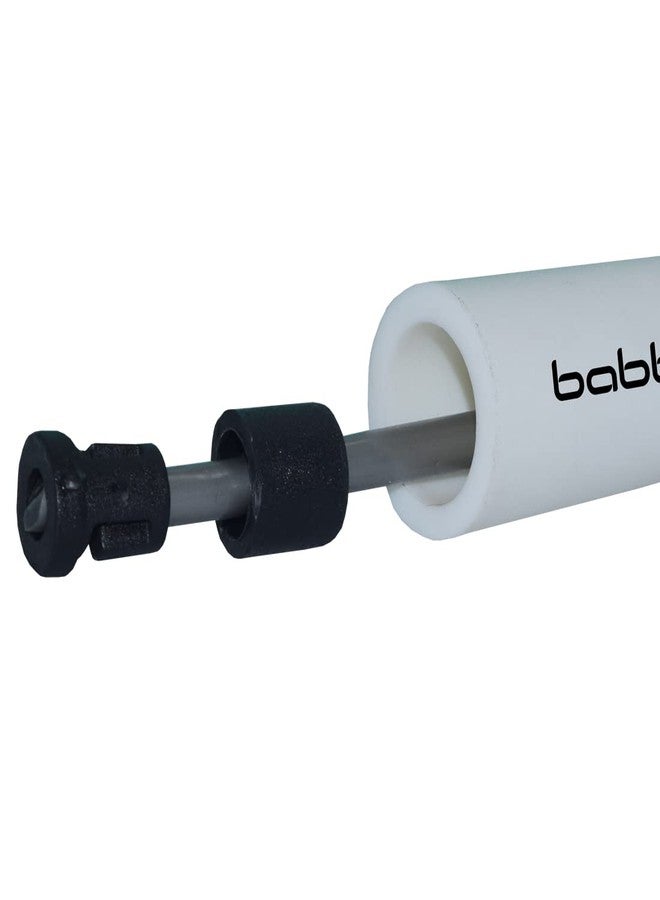 Babbler BS-100WH Grey White Skipping Rope with 5mm Coloured Rope with Rope Adjuster and Slim Handle Long Size for Easy Grip (Tin Box Packing), Pack of 1 Piece Fitness Jump Rope - Image 2