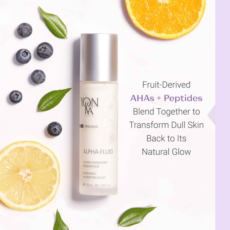 Yonka Alpha Fluid | Daily Face Moisturizer with Fruit AHA | Age Defense Serum for Fine Lines | Vitamin E & Rice Bran Oil | Hydrating Emulsion for All Skin Types | 1.69 fl oz - Image 5