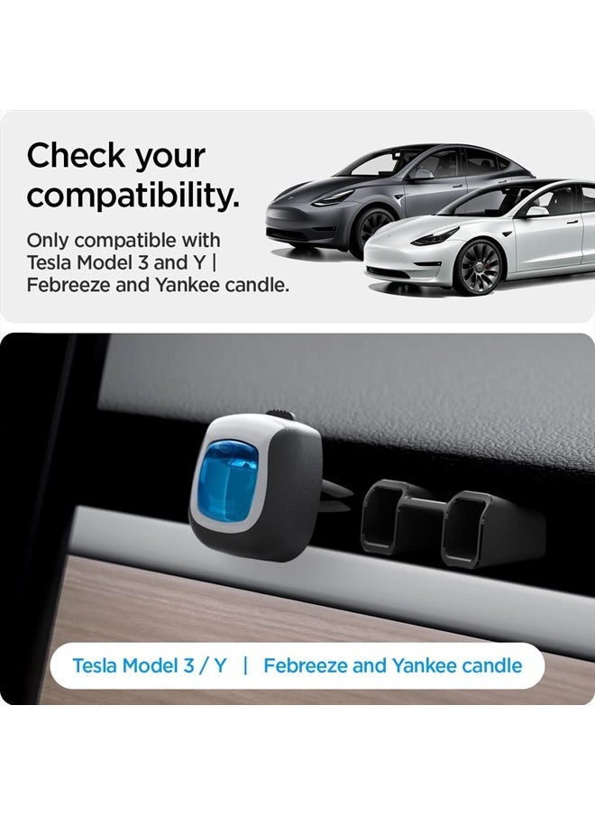 Spigen - Air Freshener Adapter Designed for Tesla Model 3 [Not Compatible with Model 3 2024 Refresh] and Y 2023/2022 Airvent (Air Freshener NOT Included) - 2 Pack - Image 1
