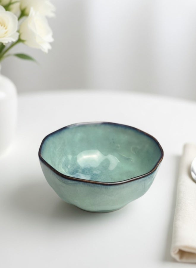 Clink Japanese Style Ceramic Soup Bowl, Premium Porcelain Soup Bowl 6.25 inch, Misty Green Ramen Bowl, Handcrafted Ramen Bowl, Perfect for Soup, Rice, Ramen, Cereal, Fruits - Image 2