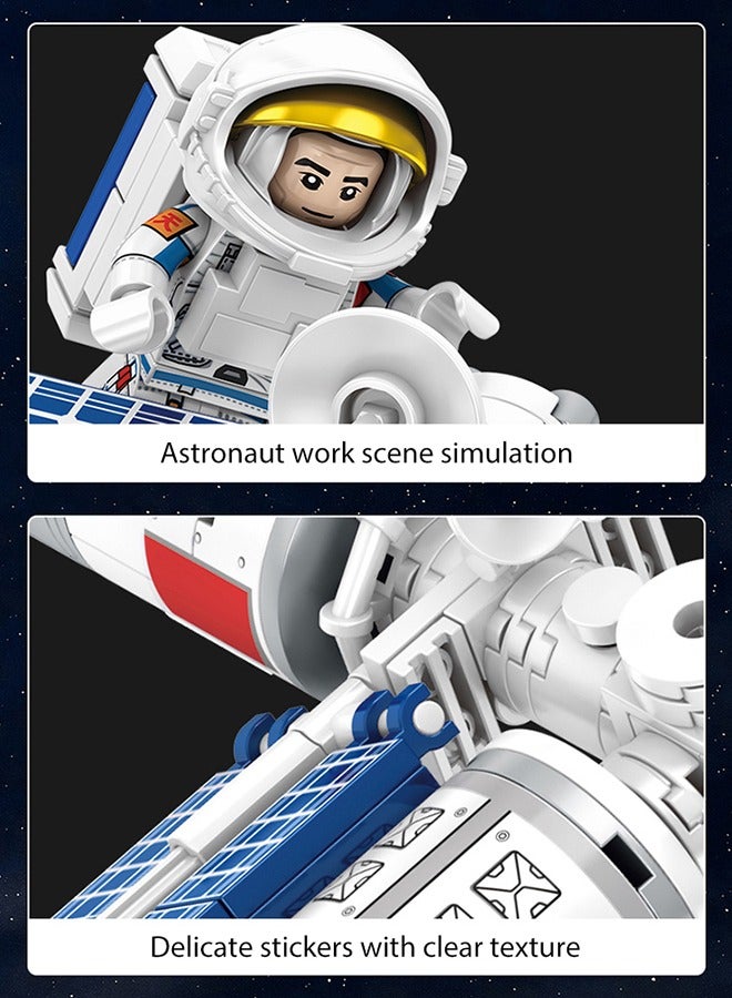 XiuWoo Astronaut Rocket Ascension Mini Space Station Kids Educational DIY Bricks Building Blocks Sets Toys  - Image 5