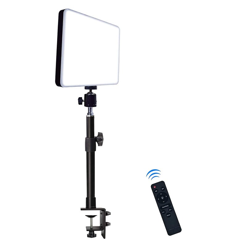 LED Desk BiColor Key Light with Cclamp 2700K5700K Dimmable with Wireless Remote for Studio Photography LightingZoom ConferenceVideo RecordingYouTube Tiktok LiveGame Streaming
