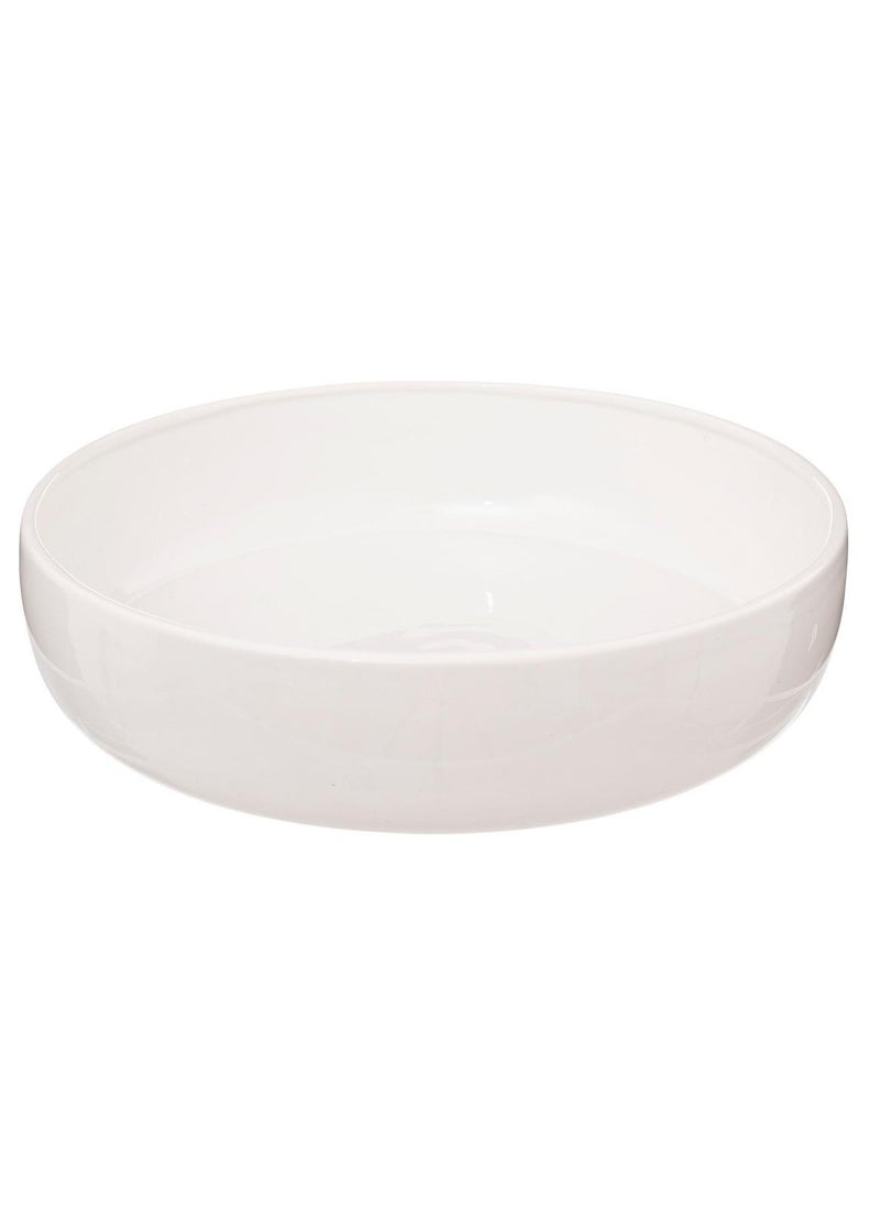 LOFT DOLOMITE,SALAD BOWL WITH STAND,D29.5XH10CMS,WHITE WITH METAL STAND-196308  - Image 3