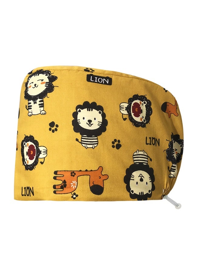 NIBEMINENT Nice-looking Printing Doctor Hat Surgical Cap for Long Hair Classic Nurse Baotou Caps Women Men Sweat-absorbent Towel Scrub Hat