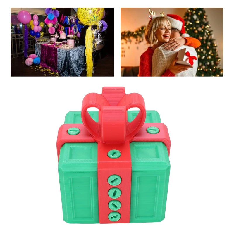 Black Red Interactive Puzzle Gift Box Reusable Storage Case for Cash Birthday Xmas - Image 4