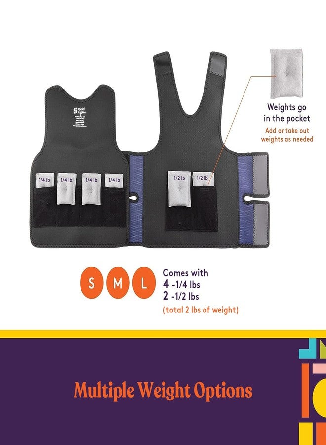 سبيشال سابلايز سترة ضغط ووزن من سبيشال لوازم - راحة حسية بضغط عميق - سترة وزن للأطفال - قابلة للتعديل - Image 2