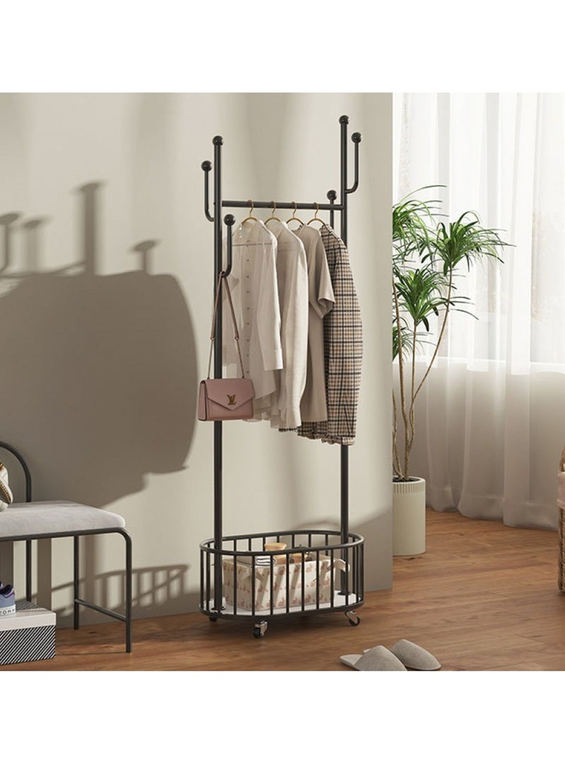 Beauenty Modern Coat Rack Living Room Furniture Mobile Clothes Rack on Wheels Bedroom Furniture Metal  - Image 3