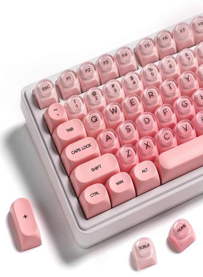 OHY PBT Keycaps, XVX Pink Jelly HOA Profile Key Cap, 132-Key Cute Custom Keycaps (for Mechanical Keyboards with Cherry/Gateron MX Switches)-Blush Pink - Image 1