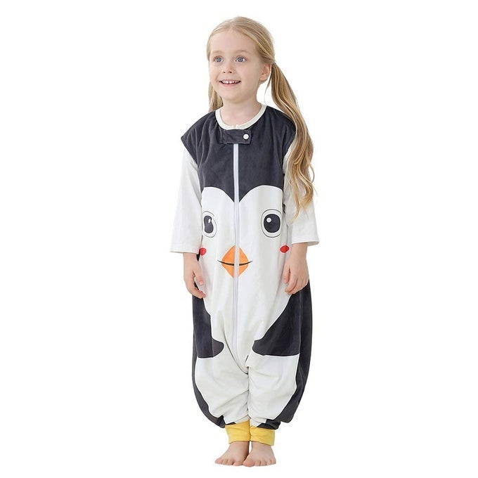 TODDLER SLEEPING SACK WITH FEET NEWBORN INFANT SLEEVELESS SLEEPING BAG 2WAY ZIPPER BABY WEARABLE BLANKET FOR WALKERSPENGUIN56T