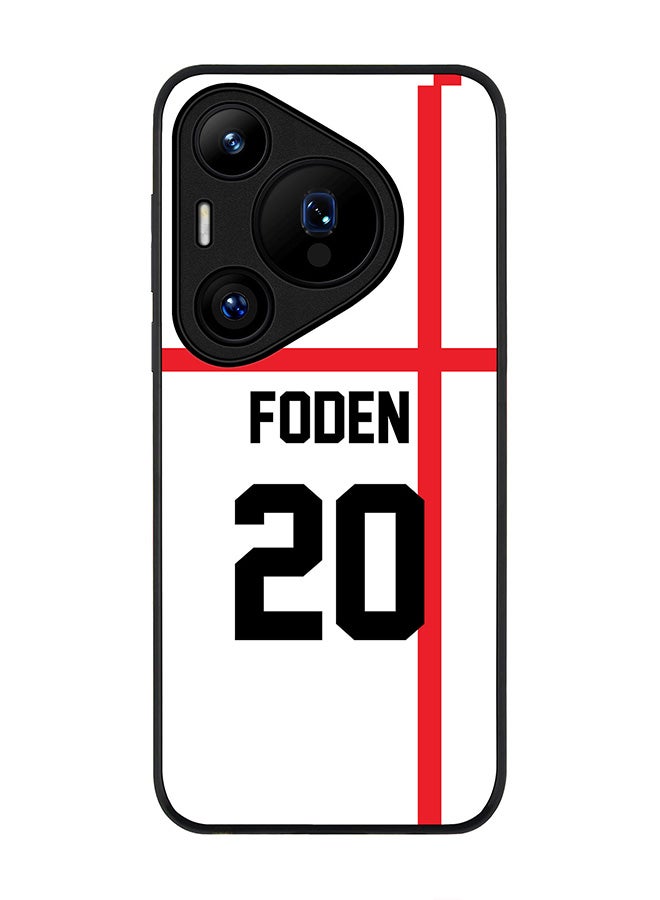 Stylizedd Rugged Black edge case for Huawei Pura 70, Slim fit Soft Case Flexible Anti Drop TPU Gel Thin Cover - Football Team - England, Player Name - Foden - Image 1