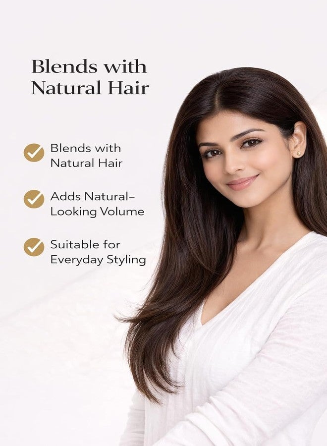 وصلة شعر RichCurls المميزة للشعر الخفيف للنساء - وصلة شعر تغطي فروة الرأس بشكل طبيعي، الحل الأمثل للشعر الخفيف، زيادة كثافة الشعر، قطعة شعر ذات مظهر طبيعي، فرق وسطي بمشبكين - Image 3