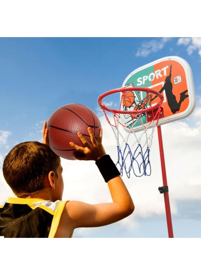 QSHOP Kids Basketball Hoop, Sizes 60 to 120 cm, Portable and Adjustable Kids Basketball Hoop with Ball and Pump for Indoor and Outdoor Sports Activities for Toddlers,  - Image 2