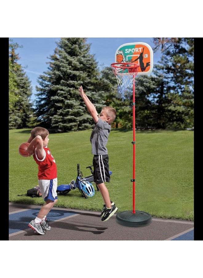 QSHOP Kids Basketball Hoop, Sizes 60 to 120 cm, Portable and Adjustable Kids Basketball Hoop with Ball and Pump for Indoor and Outdoor Sports Activities for Toddlers,  - Image 4