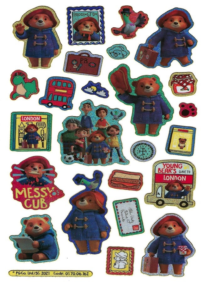 Paper Projects The Adventures of Paddington Sparkly Stickers | Official Licensed Product | Reusable on Non-Porous Surfaces,Blue,19.5cm x 9.5cm - Image 4