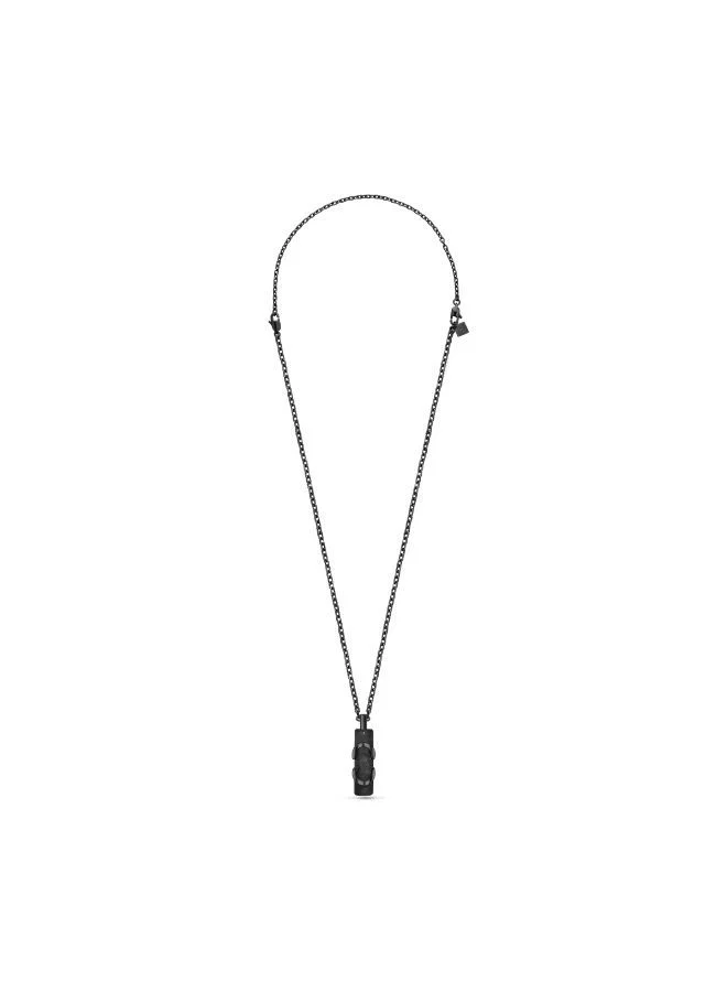 CERRUTI 1881 Tuberutti Grey Black Forged Carbon Necklace For Men