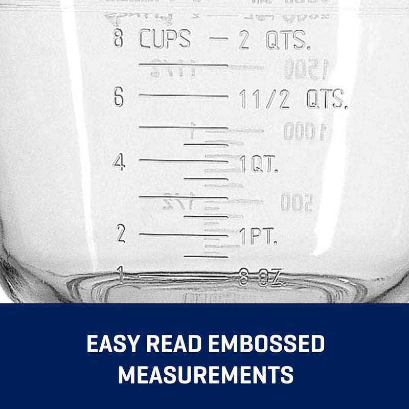 Anchor Hocking Batter Bowl, Glass Mixing Bowl with Blue Lid - 2.0 Ltr (81106) - Image 4