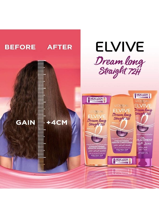 L'OREAL PARIS شامبو إلفيف دريم لونج المستقيم، 400 مل، عبوة مزدوجة  - Image 3