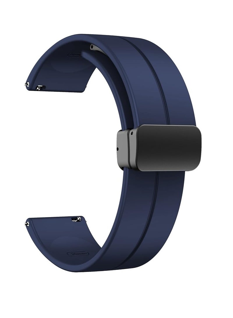 حزام ساعة مغناطيسي 16 ملم 18 ملم 19 ملم 20 ملم 22 ملم سوار ساعة رياضي من السيليكون الناعم للرجال والنساء - Image 2