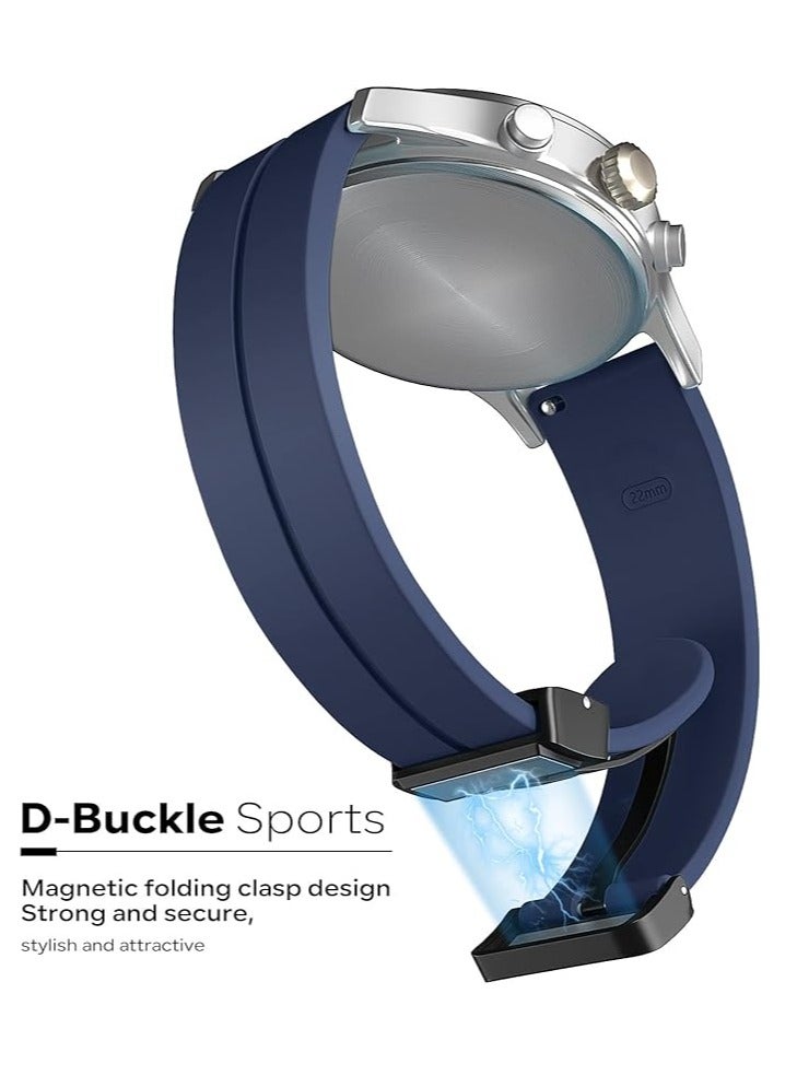 حزام ساعة مغناطيسي 16 ملم 18 ملم 19 ملم 20 ملم 22 ملم سوار ساعة رياضي من السيليكون الناعم للرجال والنساء - Image 3