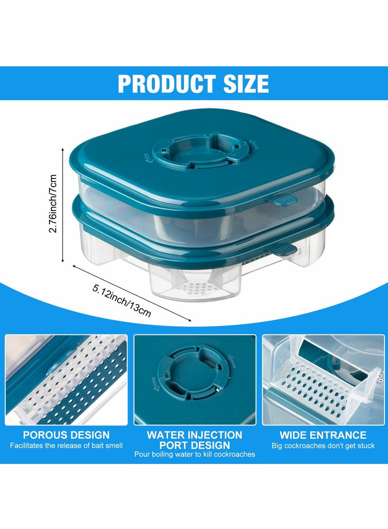 Excefore Roach Killer Indoor Infestation Efficient Cockroach Trap Double Layer Roach Trap Reusable Safe Cockroach Killer for Ants Pet Outdoor Indoor Home (2 Pieces) - Image 5