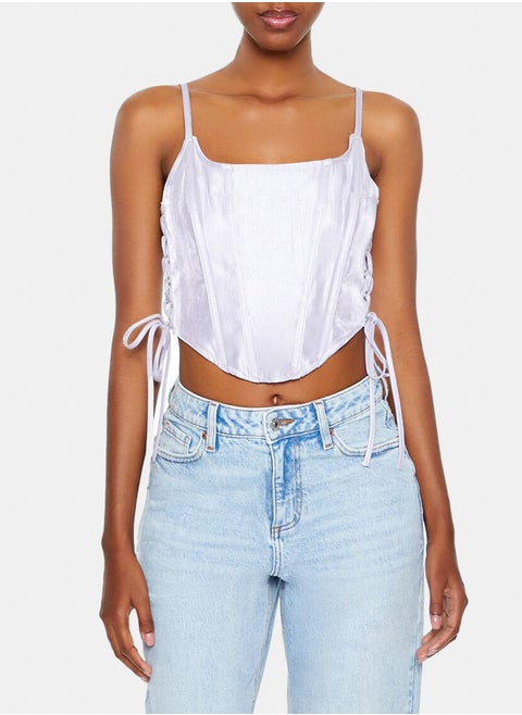 Lace-Up Corset Cami