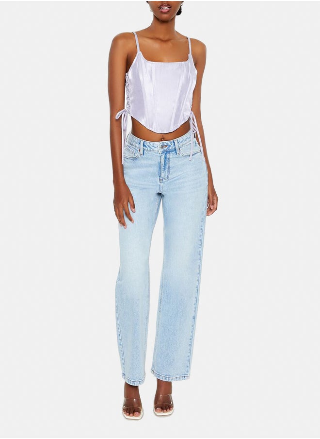 FOREVER 21 - Lace-Up Corset Cami - Image 1