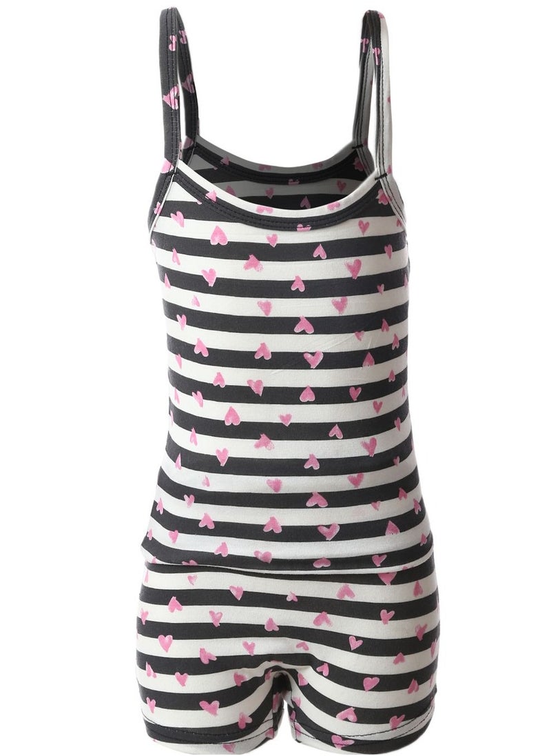 Mesery Mesery Sleeveless Top & Short - For Girls-White  - Image 1