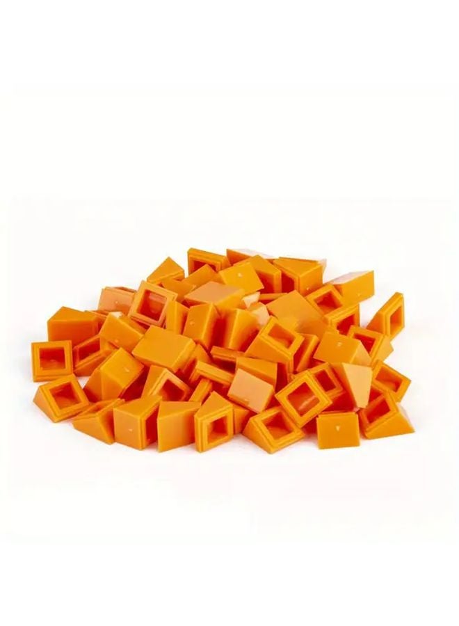 Orange Slope 30 Degree 1x1x2 3 Brick High Tech Changeover Catch Building Blocks Parts Educational Toys Children Gifts 100pcs - Image 1