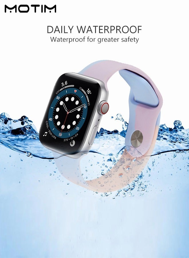 Motim Soft Silicone Sport Band Watch Band 38mm 40mm 41mm S/M Adjustible Waterproof Watch Replacement Strap Wristbands for iWatch SE Series 8/7/6/5/4/3/2/1/SE  - Image 4