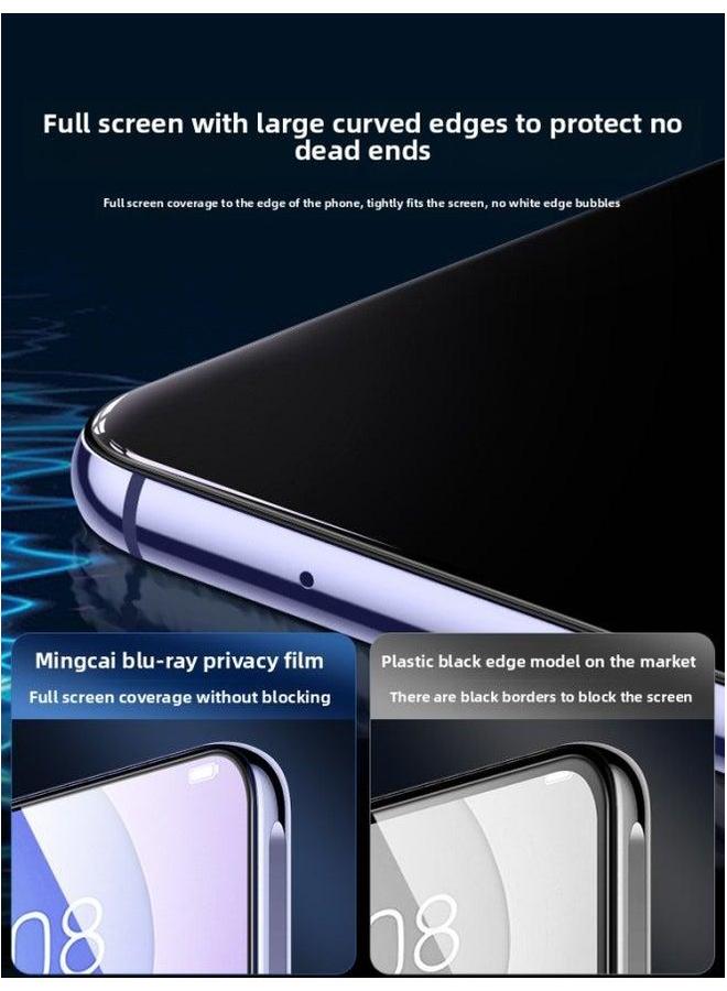 For Huawei Nova 7 Tempered Film Nove7se Anti-Peep Novo Full Screen Coverage Anti-Blue Light Note7 Mobile Phone N-Colour:[hd Privacy Film] [1 Piece] Protects Privacy◉Comes With Anti-scratch Back Film-Size:For Se 5g Active Edition  - Image 2
