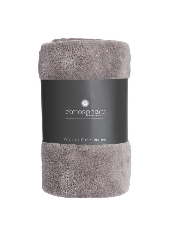 اتموسفيرا بطانية ميكروفايبر بنقشة مربعات وبوليستر لون رمادي 130 × 180 سم 131648B - Image 2