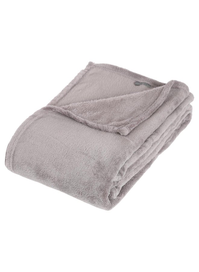 اتموسفيرا بطانية ميكروفايبر بنقشة مربعات وبوليستر لون رمادي 130 × 180 سم 131648B - Image 1