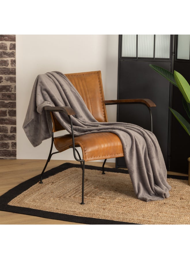 اتموسفيرا بطانية ميكروفايبر بنقشة مربعات وبوليستر لون رمادي 130 × 180 سم 131648B - Image 4