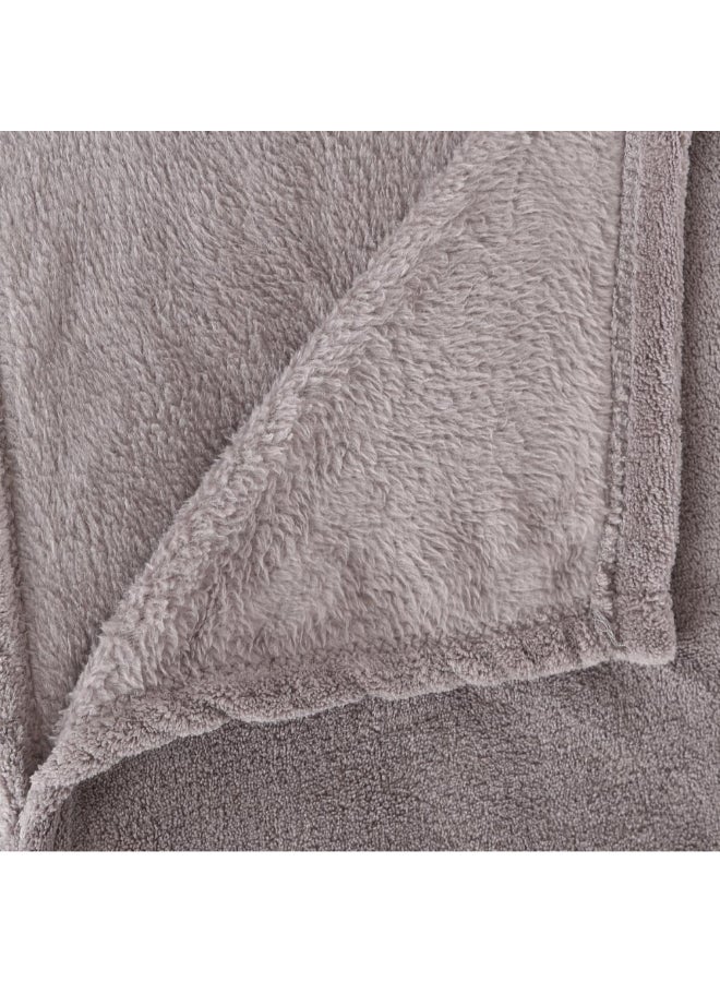 اتموسفيرا بطانية ميكروفايبر بنقشة مربعات وبوليستر لون رمادي 130 × 180 سم 131648B - Image 3