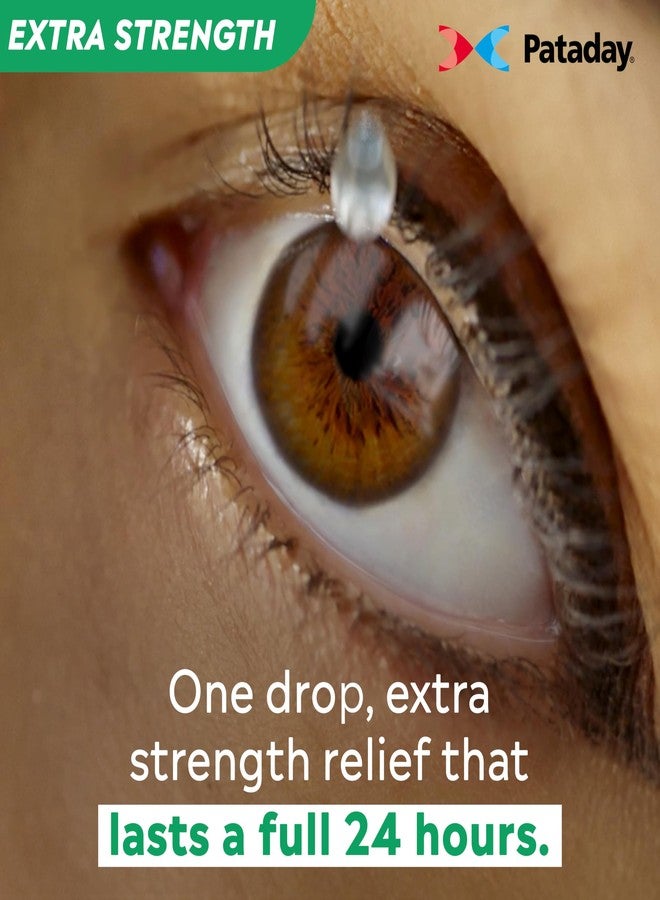 Pataday Once Daily Extra Strength Relief Allergy Eye Drops, 2.5 ml, Twin Pack, Antihistamine Eye Drops with Olopatadine 0.7% for Relief from Eye Allergy Itching, Works Up to 24 Hours - Image 2