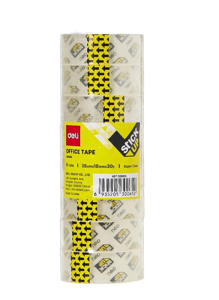 Deli 32-Piece Clear Office Tape 18mm Width - Image 2