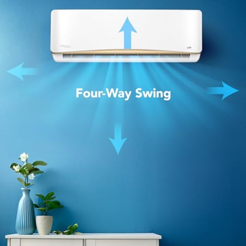 2.5 Ton Split Air Conditioner for Home Use, Gold Fin Coated, White, Energy Efficient R-410A with Self Clean, 4-Way Swing, Jet Cool and Sleep Mode - Image 4