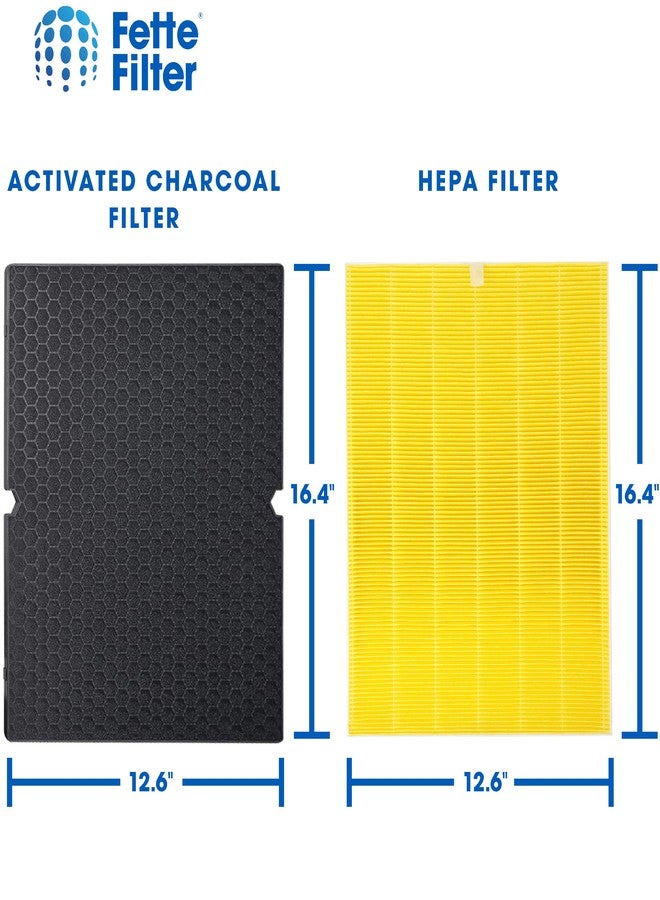 Fette Filter Winix C555 Compatible Premium H13 True HEPA Filter - Includes 1 HEPA Filter + 1 Washable Activated Carbon Filter - Image 3