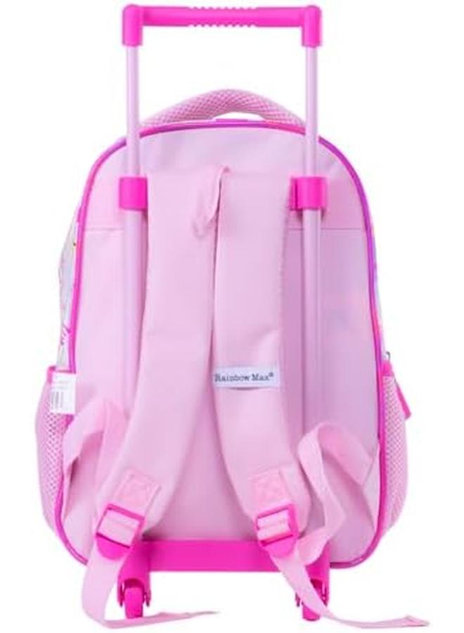 LULU CATY School Trolley Bag For Girls 13 Inch Size Pink - Image 2