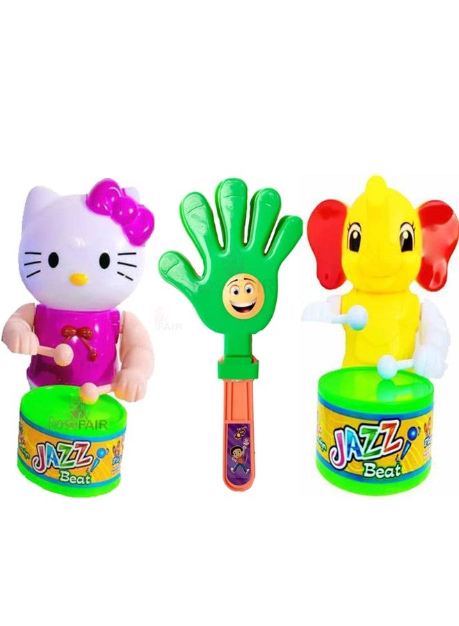 PRIMEFAIR Key Operated Cute Drummer Toy with Noisemakers Favors Concert Party Cheering Props Children clap clap Your Hands Small Hands Clapping Toy (KITTY-PROPS-ELE-003) - Image 5