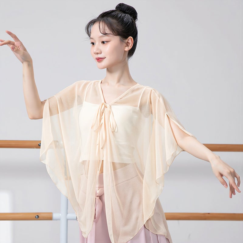 Breathable Anti Sweat Sheer Dance Top Anti Wrinkle No Slip Black M - Image 4