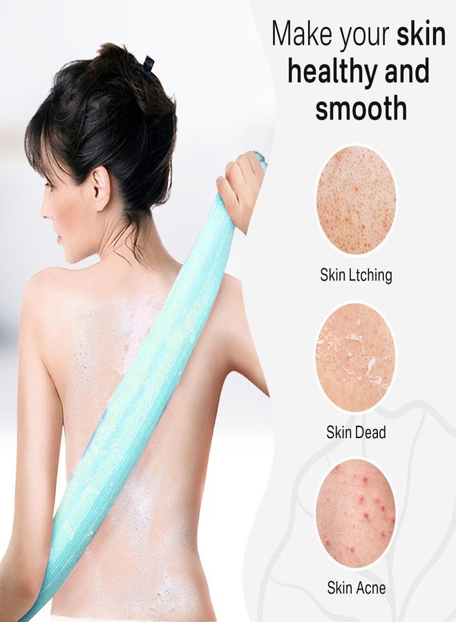Yiclick 2pcs Back Scrubber for Shower Bath ，Exfoliating Body Scrubber, Body Exfoliator Loofah Luffa Sponge Net Rag Back Washer - Image 3
