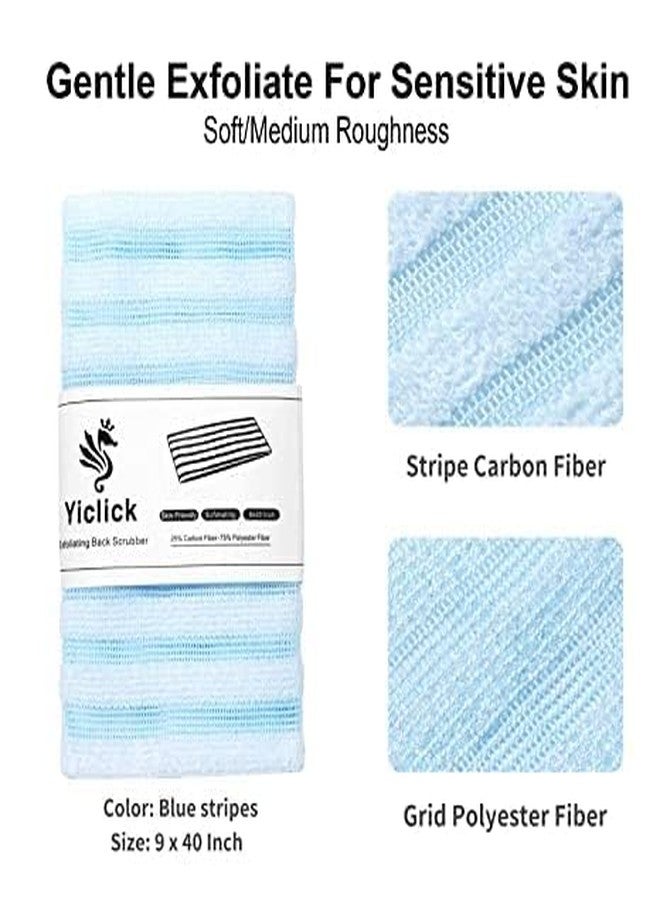 Yiclick 2pcs Back Scrubber for Shower Bath ，Exfoliating Body Scrubber, Body Exfoliator Loofah Luffa Sponge Net Rag Back Washer - Image 5