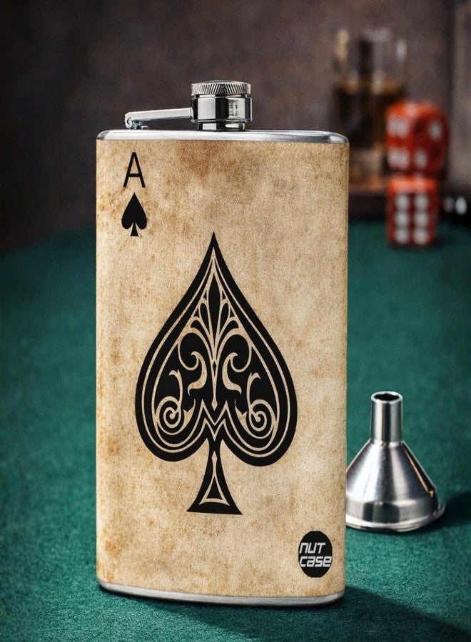 Nutcase Designer Hip Flask 9 Oz Nutcase - ACE - Image 2